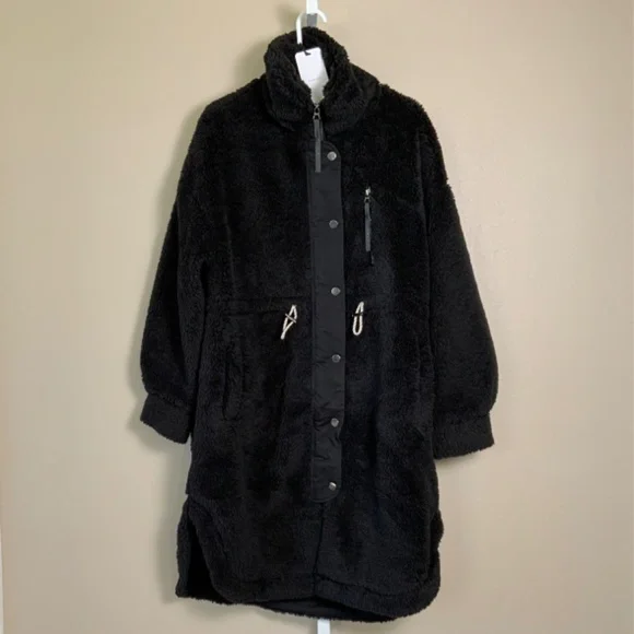 NWT Black Sherpa VARLEY Jones Coat - Picture 7 of 16